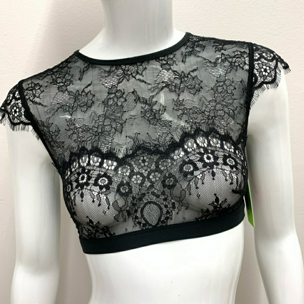 Sam Elderman Black Lace Crop Top 🆕️🔥